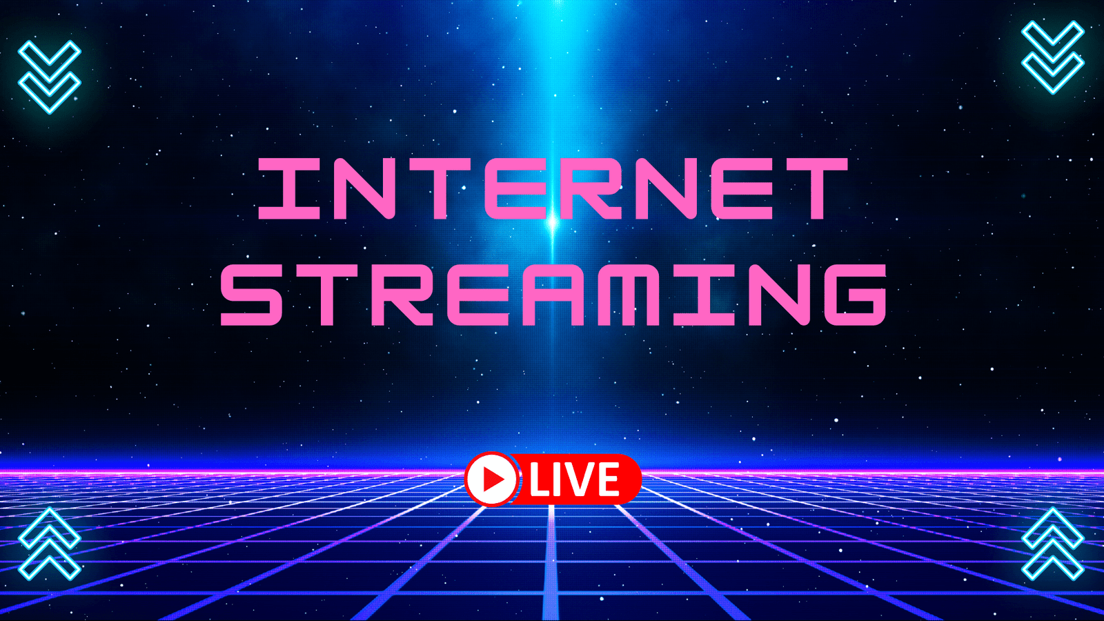 Diffusion Internet 1 Blue Modern Live Streaming Youtube Thumbnail